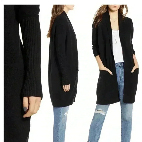 Treasure & Bond Rib Knit Detail Cardigan - Grey color way - size small - Picture 1 of 4